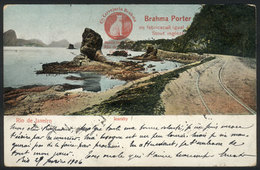 BRAZIL: RIO DE JANEIRO: Panorama Of Icarahy, With Printed Advertising For "Brahma Porter" Beer, Circa 1905, Fine Quality - Sonstige & Ohne Zuordnung