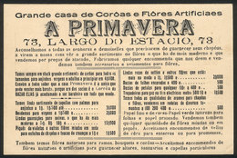 BRAZIL: Advertising PC Of "A Primavera", Artificial Flowers And Wreaths, With Price List, VF Quality" - Sonstige & Ohne Zuordnung