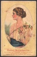 BRAZIL: "Foster-McClellan Company" Pills And Creams Art Advertising PC, View Of Beautiful Lady, Circa 1910, With Defects - Sonstige & Ohne Zuordnung