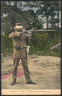 BRAZIL: MANAOS: Tiro No. 10, Soldier Shooting A Rifle, Ed. Globo, Fine Quality - Sonstige & Ohne Zuordnung