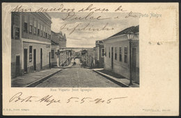 BRAZIL: PORTO ALEGRE: Vigario Jose Ignacio Street, Ed. F&H, Circa 1905, Minor Defects - Autres & Non Classés