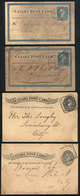 CANADA: 4 Postal Cards Mailed Between 1881 And 1896, All With Postmarks Of Halifax, Mixed Quality, Interesting! - Sonstige & Ohne Zuordnung
