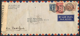 CANADA: Airmail Cover Sent From Montreal To Rio De Janeiro On 14/NO/1941 Franked With 35c., With Some Staining Else VF! - Sonstige & Ohne Zuordnung