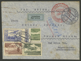CZECHOSLOVAKIA: 20/JUN/1936 Svitavy - Argentina, Airmail Cover Sent By German DLH Franked With 17.50Kc., Arrival Backsta - Sonstige & Ohne Zuordnung