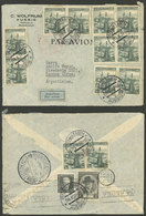 CZECHOSLOVAKIA: 19/OC/1937 Usti Nad Labem - Argentina, Airmail Cover Sent By German DLH With Spectacular Postage Of 62.5 - Altri & Non Classificati