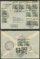 CZECHOSLOVAKIA: 19/OC/1937 Usti Nad Labem - Argentina, Airmail Cover Sent By German DLH With Spectacular Postage Of 62.5 - Sonstige & Ohne Zuordnung