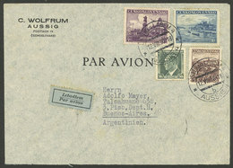 CZECHOSLOVAKIA: 12/AU/1938 Usti Nad Labem - Argentina, Airmail Cover Franked With 17.50Kc., With Buenos Aires Arrival Ba - Altri & Non Classificati