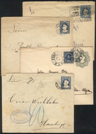 CHILE: 4 Stationery Envelopes Used Between 1901 And 1914 With Interesting Postmarks: Linares, Arica, Etc. - Cile