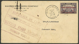 CUBA: 31/OC/1930 Holguin - Camaguey, First Flight, Cover With Arrival Backstamp, VF Quality, Very Scarce! - Autres & Non Classés