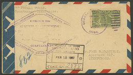 CUBA: 15/FE/1932 First Flight Guantánamo - Cienfuegos, Cover Of Fine Quality With Arrival Backstamp! - Autres & Non Classés