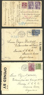 DENMARK: 2 Covers And One Card Sent To Argentina In 1939 And 1942 (2), With Allied Or Nazi Censor Marks, 2 With Defects, - Sonstige & Ohne Zuordnung