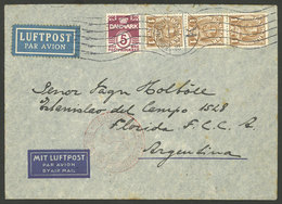 DENMARK: 29/MAR/1939 Kobenhavn - Argentina, Airmail Cover Sent By German DLH Franked With 3.05Kr., Arrival Backstamp Of  - Autres & Non Classés