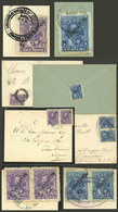 ECUADOR: Provisionals Of 1893: 4 Covers With Varied Destinations, Franked With Overprinted Stamps, Very Fine Quality, Ve - Ecuador