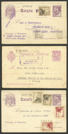 SPAIN: 3 Postal Cards Sent Overseas Between 1931 And 1939 - Sonstige & Ohne Zuordnung