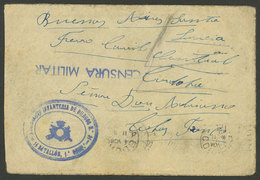 SPAIN: Cover Sent To ARGENTINA By A Soldier On The Front In The Civil War, With Postal Free Frank And Blue Mark "Regimie - Altri & Non Classificati