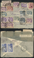 SPAIN: Airmail Cover Sent From Barcelona To Argentina On 30/OC/1940 With Colorful Postage Of 6.50Pts., With Defect (miss - Altri & Non Classificati