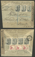 SPAIN: 2/JA/1942 Bueu - Argentina, Registered Airmail Cover With Postage And Censor Marks On Front And Back, Very Nice! - Autres & Non Classés