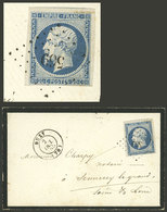 FRANCE: 2/OC/1855 Buxy - Senecey, Mourning Cover Franked With 20c., VF Quality! - Autres & Non Classés