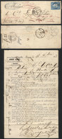FRANCE: Commercial Entire Letter (interesting Printed Matter) Sent From Angers To Paris On 18/DE/1872 Franked With 25c., - Autres & Non Classés