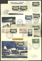 FRANCE: 1959 To 1964, NIGHT AIRMAIL: 8 Covers Or Cards Of Fine To VF Quality! - Otros & Sin Clasificación