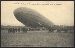 FRANCE: German Airship Landing (similar To ZEPPELIN), Circa 1910, VF Quality! - Autres & Non Classés