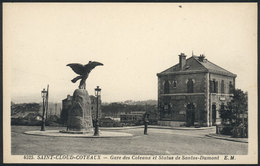 FRANCE: SAINT-CLOUD-COTEAUX: Train Station And Statue Of SANTOS DUMONT, Excellent Quality! - Autres & Non Classés