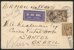 GREAT BRITAIN: Airmail Cover Sent From Earl's Court To Brazil On 27/SE/1933, Very Nice! - Otros & Sin Clasificación