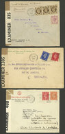 GREAT BRITAIN: 3 Covers Sent To Argentina, Brazil And Chile In 1941, All Censored, Attractive Group! - Autres & Non Classés