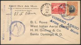 HAITI: 13/DE/1927 Port Au Prince - Santo Domingo (Dominican R.): First Flight Via West Indian Aerial Express, Signed By  - Haïti