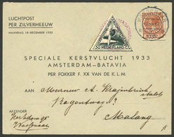 NETHERLANDS: 16/DE/1933 Amsterdam - Batavia, First Flight, Cover Of VF Quality With Arrival Backstamp - Sonstige & Ohne Zuordnung