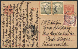 HUNGARY: Uprated Postal Card Sent From Piszke To Brazil On 11/JA/1921, Very Nice! - Altri & Non Classificati