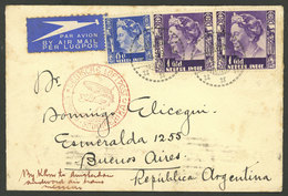 NETHERLANDS INDIES: 14/AP/1939 Koerang - Argentina, Airmail Cover Franked With 2.15G., Sent By KLM To Amsterdam And By G - Indes Néerlandaises