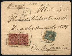 ITALY: Cover Sent To Rio De Janeiro On 28/MAY/1899 Franked With 25c., With Interesting Cancel Of GIOVIANO - LUCCA, Minor - Non Classés