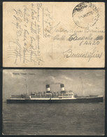 ITALY: Postcard With View Of Steamer "Giulio Cesare" Posted At Sea WITHOUT POSTAGE On 17/JUL/1922 To Buenos Aires, Arriv - Non Classés