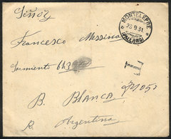 ITALY: Cover (with Original Content Included) Sent STAMPLESS From MONTELEPRE To Argentina On 26/SE/1931, With Several Du - Non Classificati