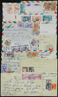 ITALY: 11 Covers Sent To Argentina Between 1950 And 1956 With Varied Postages That Include Nice Combinations Of "Lavoro" - Non Classés