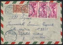 ITALY: Airmail Cover Sent From Letino To Argentina On 10/JA/1951 Franked With 190L., VF Quality! - Ohne Zuordnung