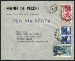 ITALY: Airmail Cover Franked With 460L., Sent From Milano To Argentina On 7/AU/1951, VF! - Non Classificati