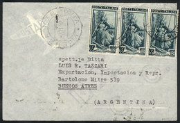 ITALY: Airmail Cover Franked With 195L., Sent From Roma To Argentina On 7/NO/1952, VF Quality! - Non Classés