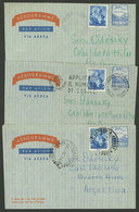 ITALY: 3 Aerograms Sent To Argentina In JUL/1967, Very Nice! - Ohne Zuordnung