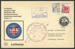 JAPAN: 26/MAY/1964 Tokyo - Germany, Lufthansa First Flight Via The North Pole, With Arrival Backstamp Of Hamburg 30/MAY, - Autres & Non Classés