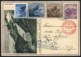 LIECHTENSTEIN: Card Sent On 9/SE/1936 From Triesenberg To Be Carried On Glider Flight Jungfrau - Thun Of 16/SE In Switze - Sonstige & Ohne Zuordnung