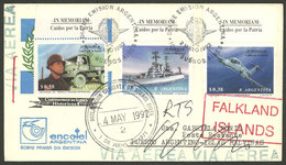 FALKLAND ISLANDS/MALVINAS: Cover Sent From Buenos Aires To "Puerto Argentino - Islas Malvinas" On 2/MAY/1922, With Hands - Falklandinseln