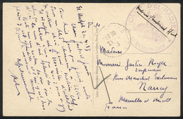 FRENCH MOROCCO: Postcard With View Of "Fez, Souq Of Medina", Sent WITHOUT POSTAGE To France On 21/AP/1933, With Violet M - Otros & Sin Clasificación