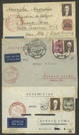 POLAND: 3 Airmail Covers Sent To Argentina Between 1938 And 1939, All By German DLH, And Franked With 3.45Zt. (different - Otros & Sin Clasificación