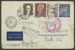 POLAND: 25/SE/1938 Jazko - Argentina, Airmail Stationery Envelope Sent By German DLH With Total Postage Of 2.90Zt., Very - Autres & Non Classés