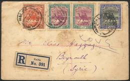 SUDAN: Registered Cover Sent From HALFA To Beyrouth On 19/NO/1921, With Interesting Cancels On Reverse! - Otros & Sin Clasificación