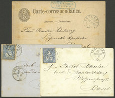 SWITZERLAND: Entire Letter + Cover Dispatched From Neuchatel And Fleurier In 1866, And Postal Card Dispatched In Entlebu - Autres & Non Classés