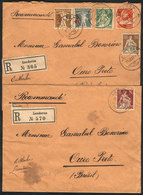 SWITZERLAND: 2 Registered Covers Sent To Ouro Preto (Brazil) In 1921 And 1922, Unusual Destination, Handsome! - Sonstige & Ohne Zuordnung