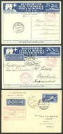 SWITZERLAND: GLIDER FLIGHTS: 3 Cards Or Covers Flown Between 1930 And 1933, Very Fine Quality! - Altri & Non Classificati